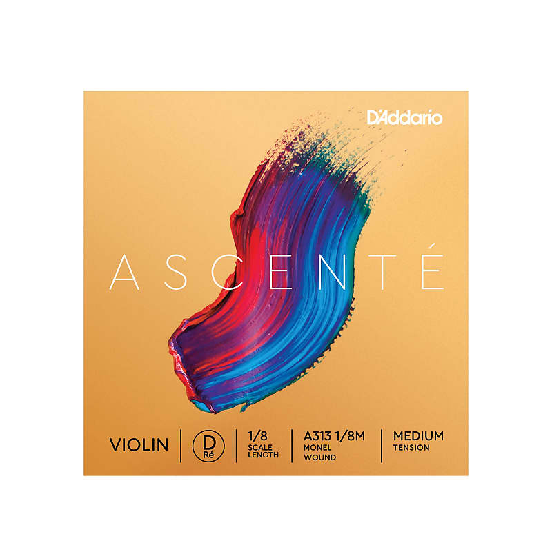 D'Addario Ascenté Violin D String, 1/8 Scale, Medium Tension Reverb