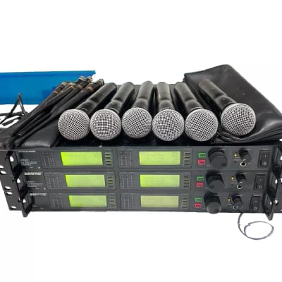 Shure UR4D+ Dual H4 Wireless Receiver W/(2)UR2 Handheld Transmitters #2418 (One) image 1