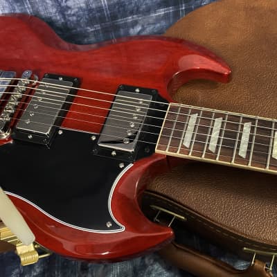 New ! 2023 Gibson SG Standard '61 Maestro Vibrola - Vintage Cherry - Only 6.9 lbs - Authorized Dealer- In Stock! G02187 image 2