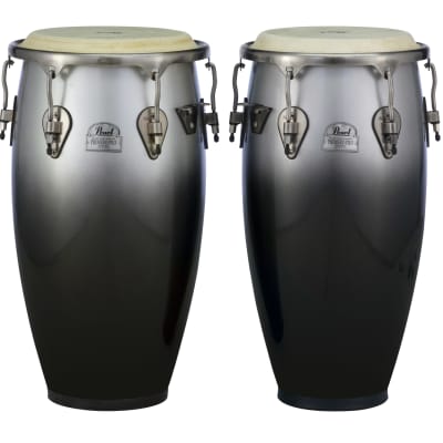 Pearl Primero Pro 4pc Quinto Congas Tumba Wood Drums Set Carbon Vapor Finish 10" ,11", 11.75", 12.5" image 3