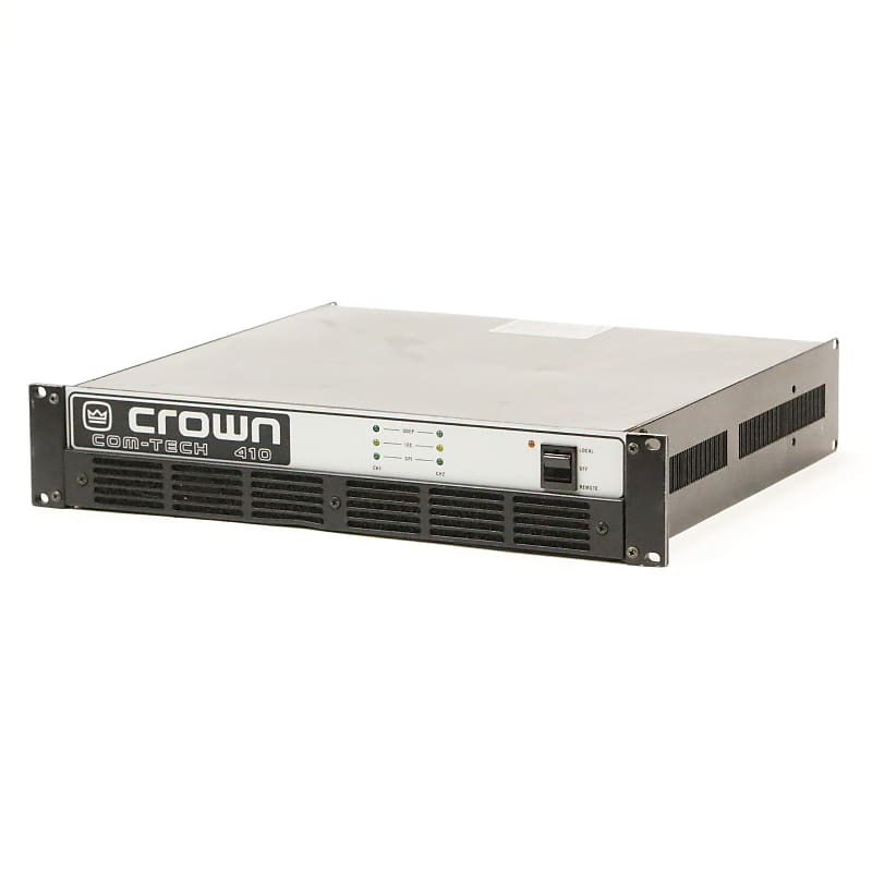 Crown Com-Tech 410 Stereo Power Supply Amplifier 240w 4 ohm Solid State Amp  2 Channel Pro Audio Monitor Com Tech for Speakers Studio Live Rack Mount