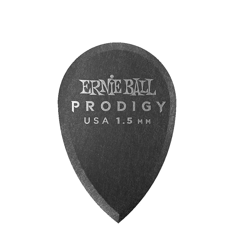 Ernie Ball 1.5mm Black Teardrop Prodigy Guitar Picks image 1