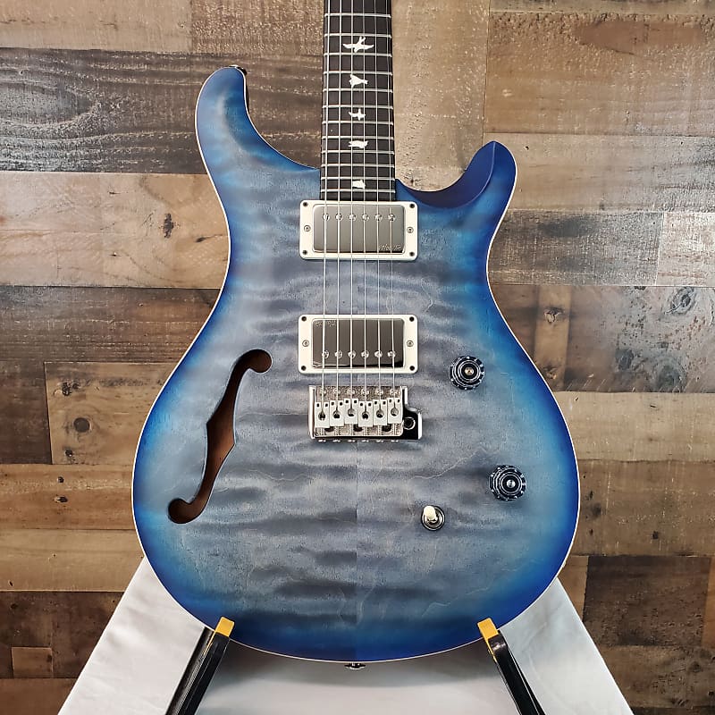 PRS CE 24 Semi-Hollow, Satin Faded Grey Black Blue Burst, | Reverb