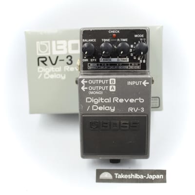 Boss RV-3 Digital Reverb / Delay With Original Box Gray Label Guitar Effect Pedal JP20993