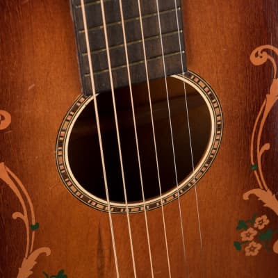 Vintage Regal Luann 1920's Floral Parlor Acoustic Guitar With SSC image 7