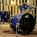 DW Collector's Series Maple Mahogany Drum Set, Sea Hawk Blue Lacquer Custom SO# 1105553