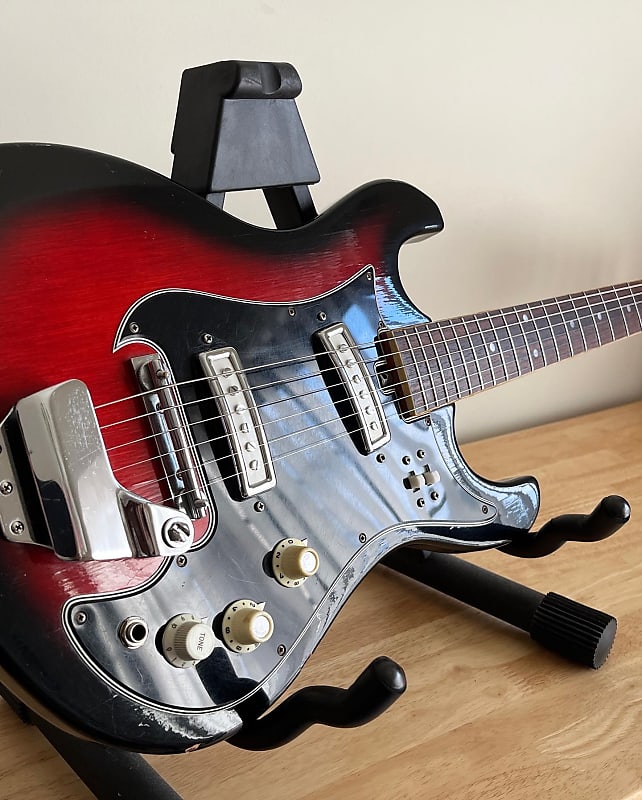 1960's Sakai Mokko Mosrite Style - Red Burst | Reverb