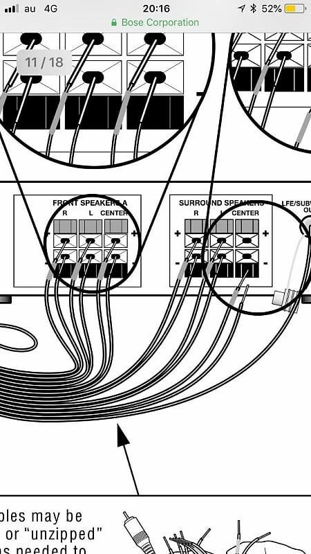 Bose acoustimass 15 series ii best sale input cable