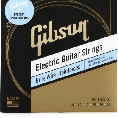 Gibson Brite Wire 'Reinforced' Electric Guitar Light 10-46 for sale