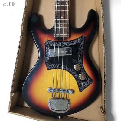 Norma EG-460-1B Bass Guitar 1970s Sunburst in Original Box image 4