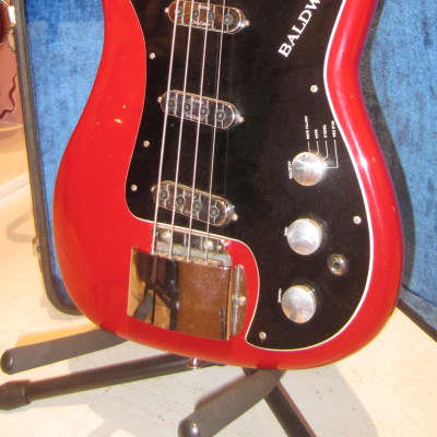 Burns Baldwin Jazz Bass 1960s - Red 3 Pickup - Contra Bass and Wild Dog for sale