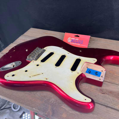 Real Life Relics Strat® Stratocaster® Body Aged Candy Apple Red  #2 image 1