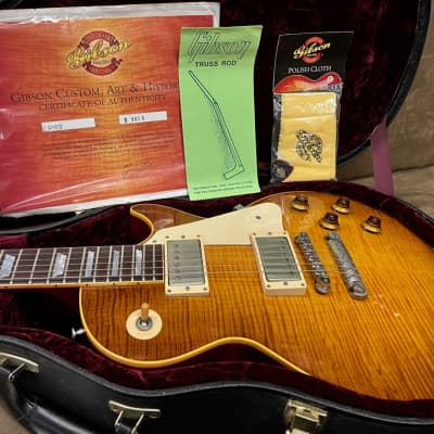Gibson 1958 Gibson Les Paul Custom Authentic Custom Shop Historic Flame Top 2001 - Iced Tea image 2