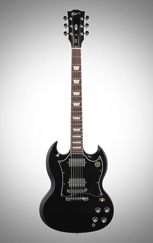 Gibson SG Standard Electric Guitar (with Soft Case), Ebony | Reverb
