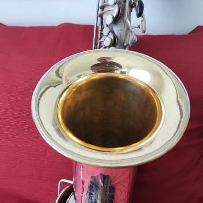 CONN NEW WONDER I TENOR SAX 115XXX SILVER ALL ORIGINAL, SOUNDS BEAUTIFULLY image 6