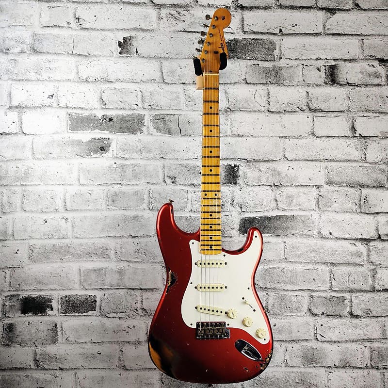 Fender Custom Shop Ltd 56 Stratocaster Heavy Relic – Super Faded Aged Candy Apple Red over 2-Tone Sunburst image 1