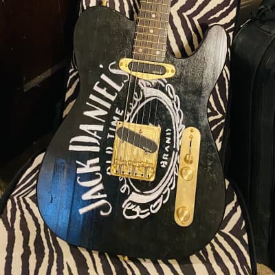 Outlaw Guitar Co. - Baritone Jack Daniels Tribute - Ebonized Pine Baritone Telecaster image 1