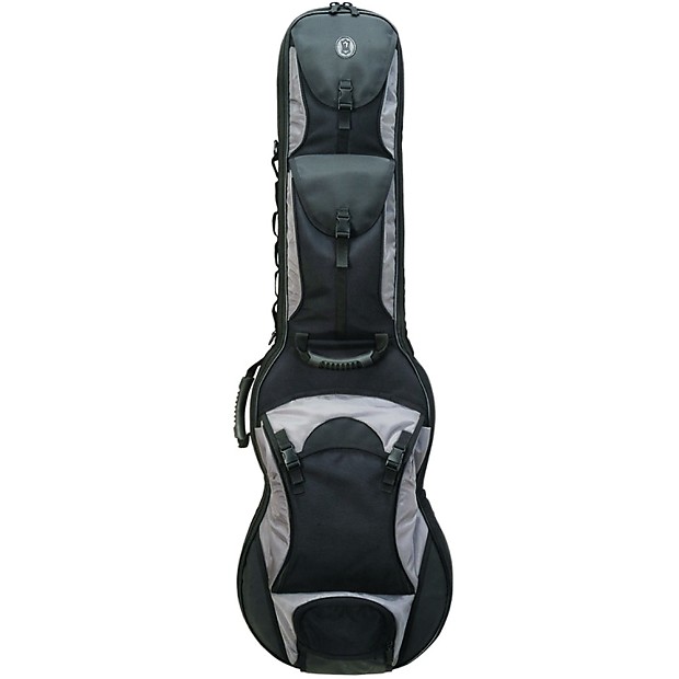 Levy s CPS8 BLKGRY Polyester Protective Electric Bass Guitar Gig Bag w Rain Cape