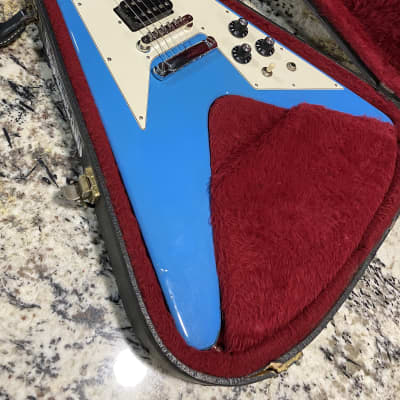 Video! 1981 Gibson Flying V - Bahama Blue image 10