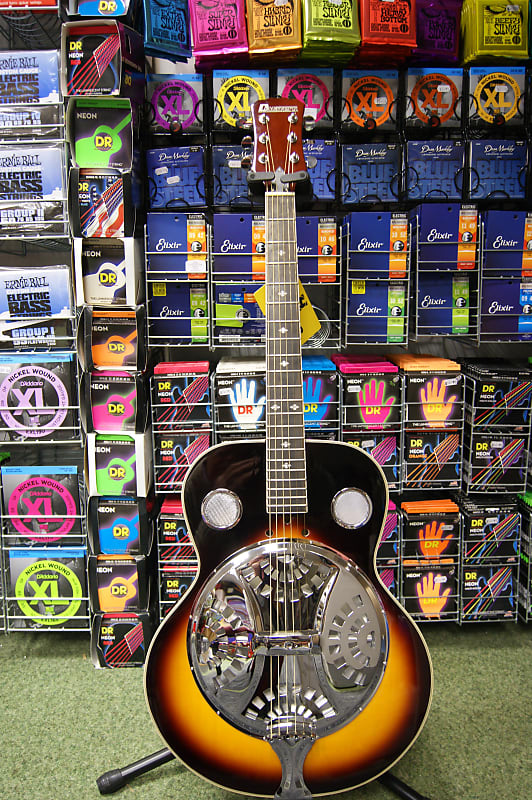 Di Mavery acoustic resonator guitar in vintage sunburst Reverb UK