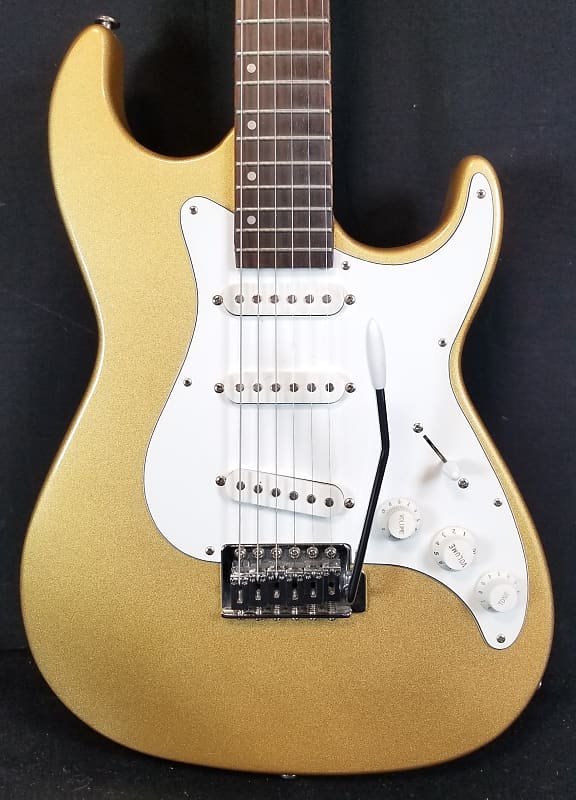 Samick 2002 MB-1 Greg Bennett Malibu Series Electric Guitar, SSS, Rosewood Neck, Metalic Gold Sparkle image 1