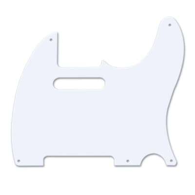 Allparts PG-0560-025 White 1-Ply Pickguard for Telecaster for sale