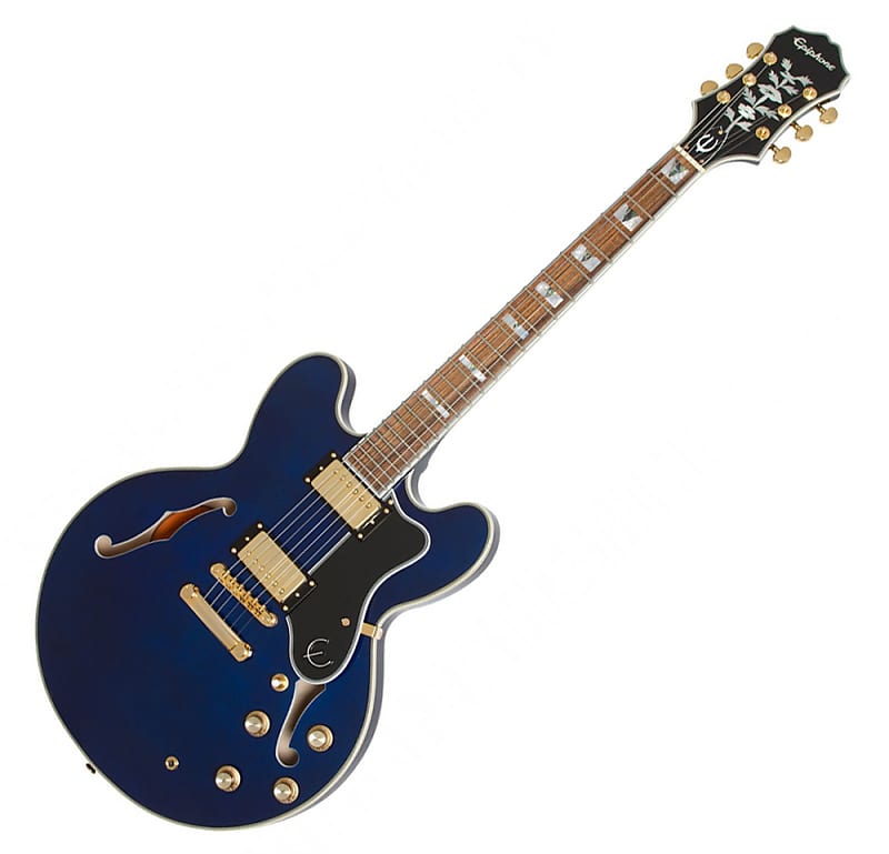 Epiphone Sheraton-II Pro In Midnight Sapphire Semi-Hollow Sheraton HH  24.75