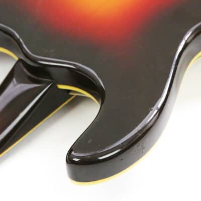 1963 Mosrite The Ventures Model MK I Vintage Electric Solidbody Guitar – RARE 100% Original Early ’63 Side Jack Set Neck Type 1 Vibramute w/ Binding & Orig. Hard Case (0148) image 23