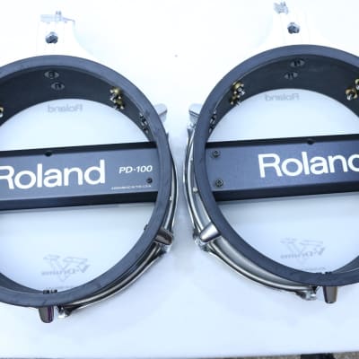 TWO Roland PD-100 WHT V Drum 10" Mesh Head PD100 image 2