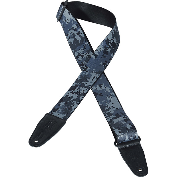 Levy's MPS2 2" Polyester Sub-Printed Sonic Art Strap Grey Digital Camo Design image 1