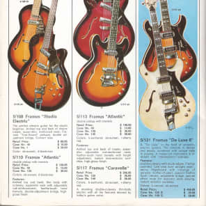 Vintage Framus 1960's Framus Guitar Dealer Line Catalog Brochure Full Color Rare Pics! image 2