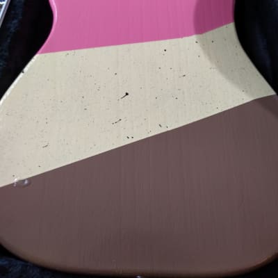 Handcrafted P Bass 2021| Gloss Neapolitan Ice Cream| New Hardshell Gator Case Included image 7