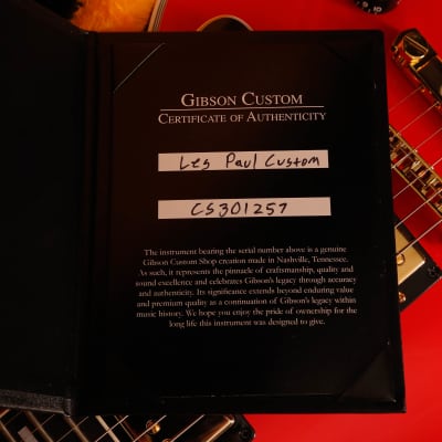 Gibson Les Paul Custom, All Ferrari Red w Gold Hardware 9lbs 12.3oz image 10