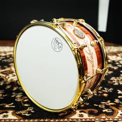 HHG Drums Lord Of The Rings Cedar/Maple Stave Snare, Ultra High Gloss image 6