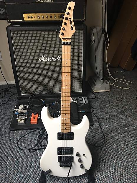 Kramer Pacer Classic Pearl White Electric Guitar Floyd Rose | Reverb