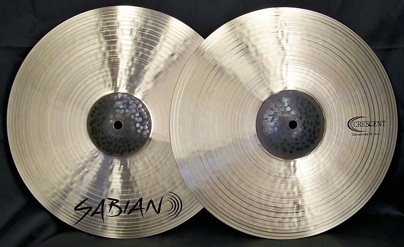 Sabian Crescent Element 14" Hi Hat Cymbals/# EL14H/Top-1054g + Bottom-1407g/New image 1