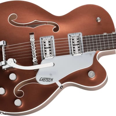 GRETSCH - G6118T Players Edition Anniversary Hollow Body with String-Thru Bigsby  Rosewood Fingerboard  Two-Tone Copper Metallic/Sahara Metallic - 2401157831 image 4
