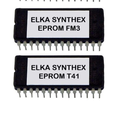 Elka Synthex Set Of 3 Eproms With Factory Firmware Synthex Rev 2 / 3 With Midi Rescue Rom