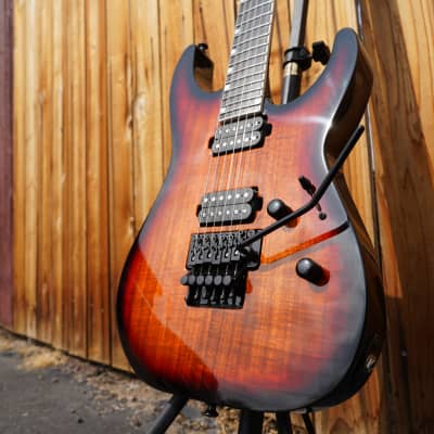 ESP USA M-II NTB FR - 3-Tone Sunburst Koa 6-String Electric Guitar w/ Black Tolex Case (2023) image 15