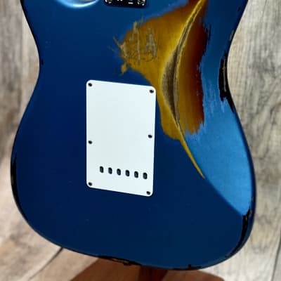 Fender Custom Shop 2020 NAMM Limited Edition Roasted Poblano Strat Heavy Relic Faded Aged Lake Placid Blue/3TSB w/case image 10