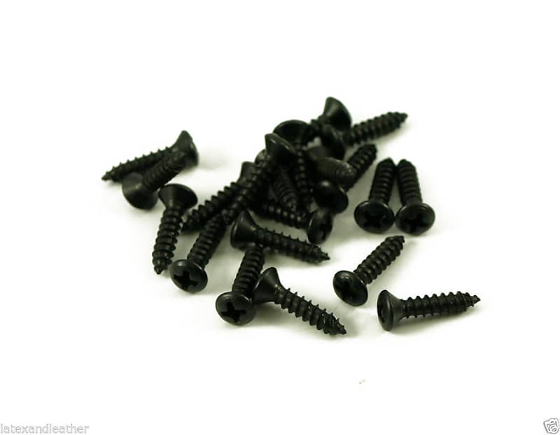 20 Black Replacement Fender Pickguard Screws Fits Usa & Mim 