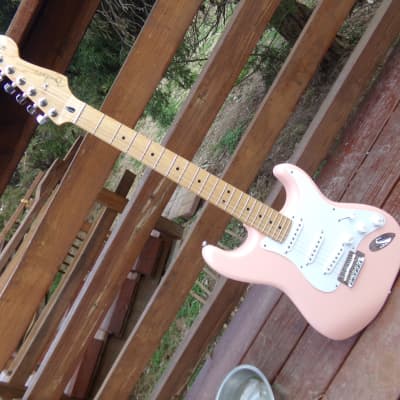 2021 Fender Stratocaster - Shell Pink, Made in Mexico, mint condition, blue Fender Case image 20