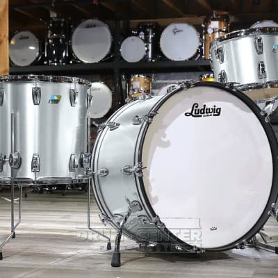 Ludwig Classic Maple 3pc Drum Set Brushed Silver image 5
