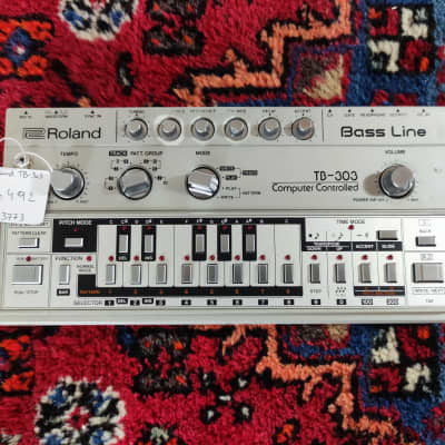 Roland TB-303 Bassline Synthesizer Module 1981 - 1984 - Silver (Serviced / Kenton mod / Warranty)
