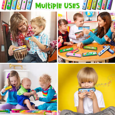 6 Styles Harmonica For Kids, Lightweight Cartoon Harmonica With Double Row Of 16 Holes, Harmonica For Toddler, Kids, Adult Beginners' Musical Instrument Toy Gift image 6