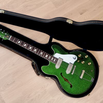 1984 Epiphone Casino Vintage Electric Guitar Moss Green Sparkle