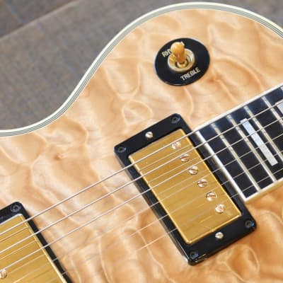 2006 Gibson Les Paul Custom 1968 Reissue Single-Cut Electric Guitar 5A Antique Natural Quilt Top + COA OHSC image 9