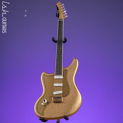 Kauer Electroliner Left-Handed Custom Guitar Sahara Gold Flake image 3