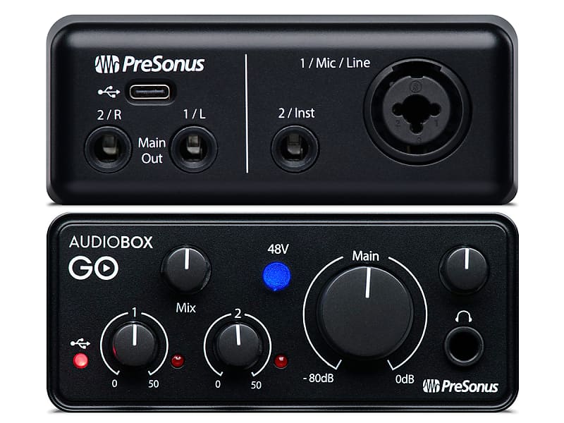 Presonus Audiobox Go 2x2 Usb-c Audio Interface With Xlr/line Combo