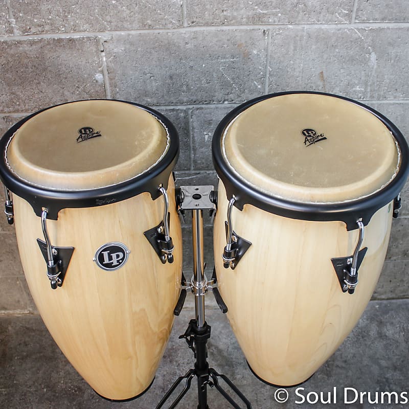 LP Aspire Wood Conga Set with Double Stand | Reverb